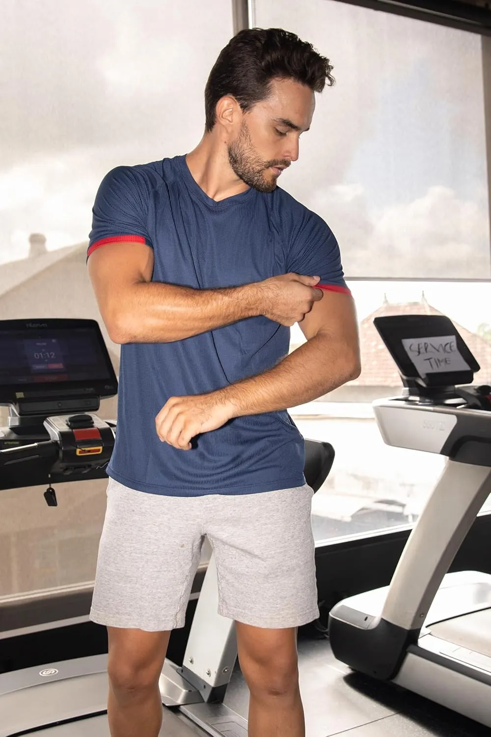 5 Pack Workout Shirts for Men Quick Dry Crew Neck Short Sleeve Tee Tops Moisture Wicking Athletic Light Gym T-Shirts