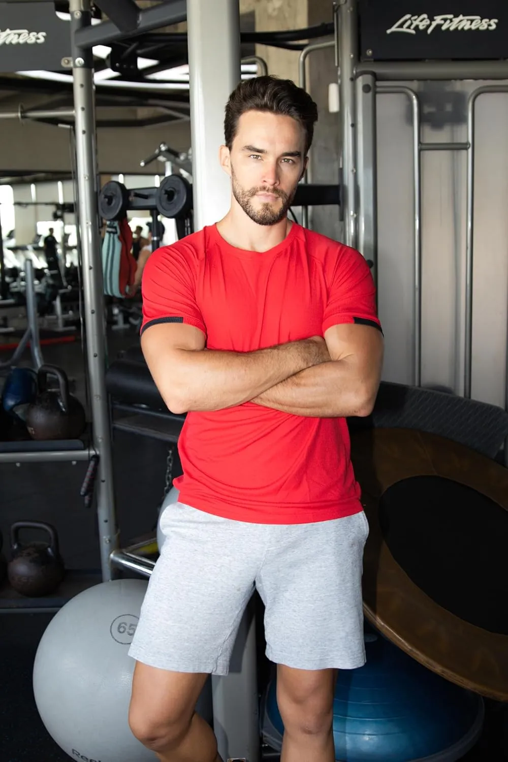 5 Pack Workout Shirts for Men Quick Dry Crew Neck Short Sleeve Tee Tops Moisture Wicking Athletic Light Gym T-Shirts