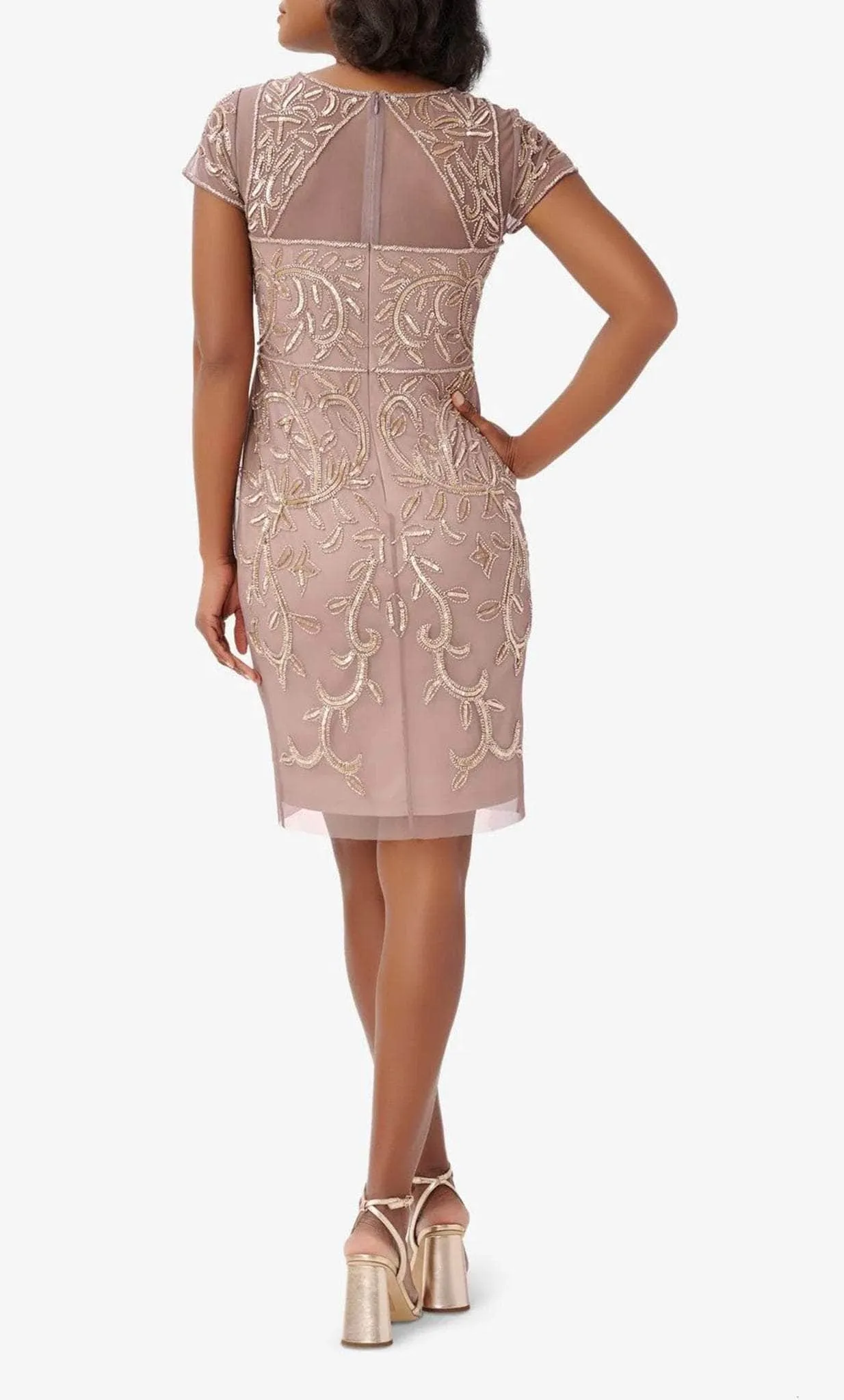 Adrianna Papell AP1E209867 - Sequin Short Sleeve Cocktail Dress