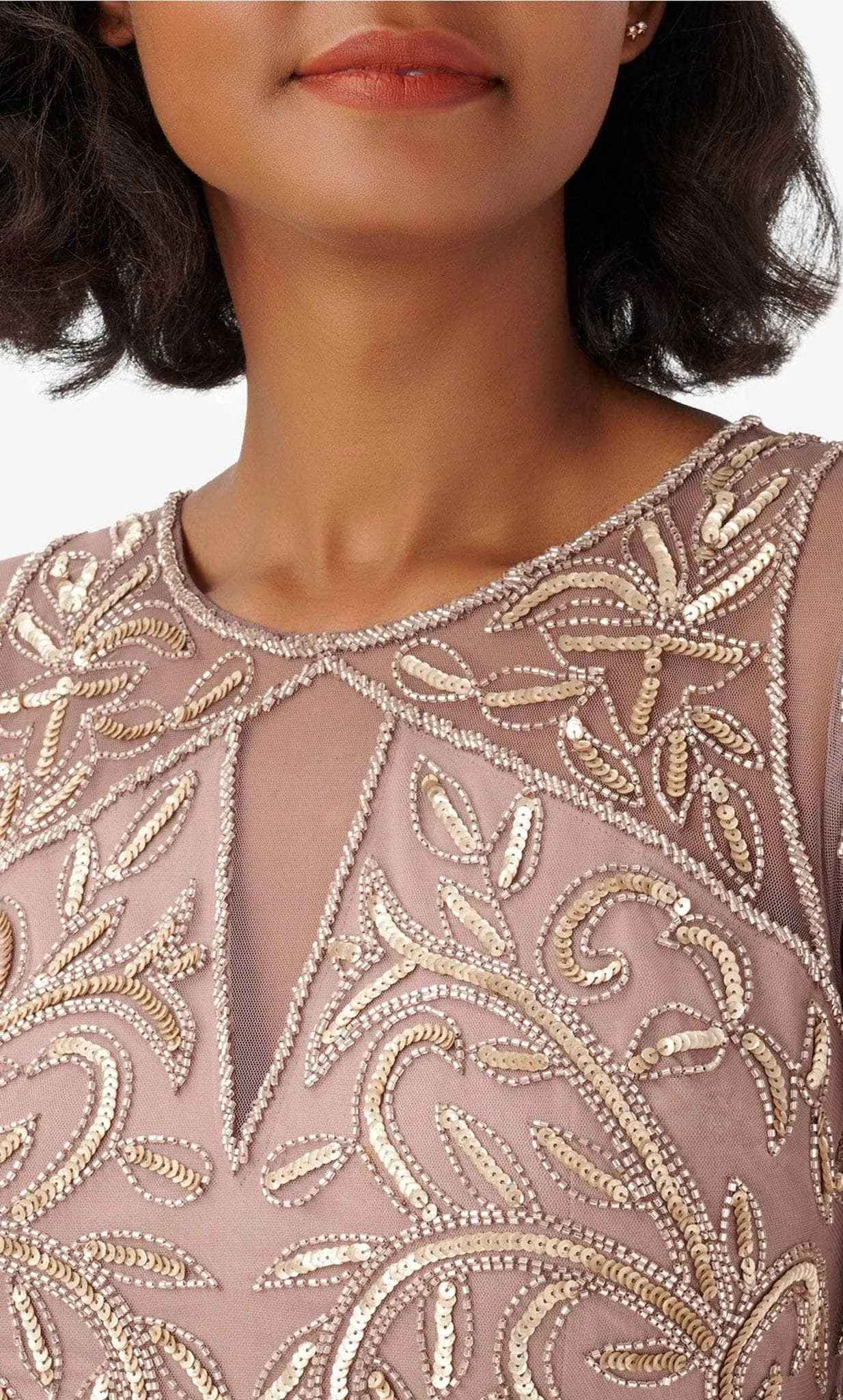 Adrianna Papell AP1E209867 - Sequin Short Sleeve Cocktail Dress