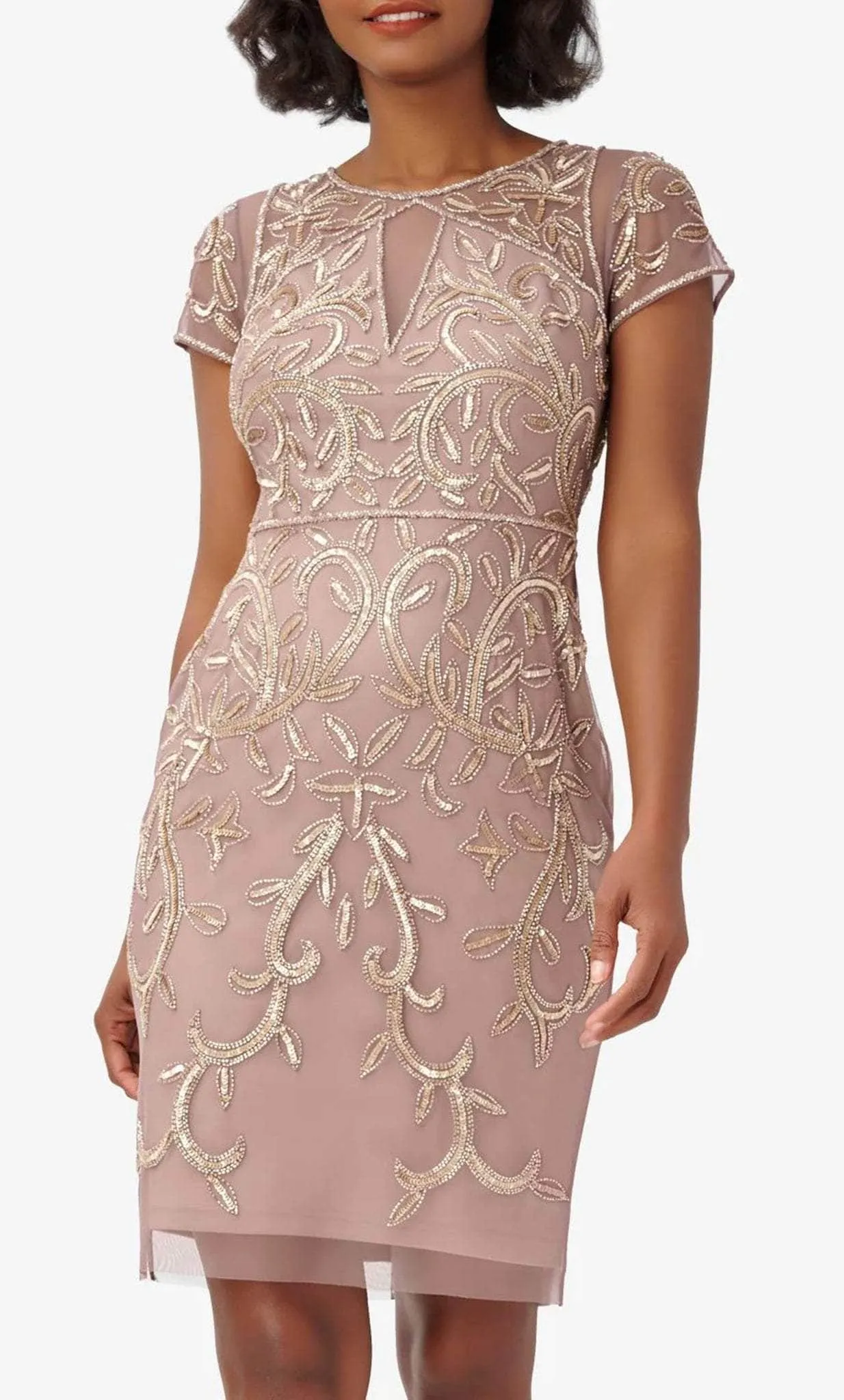 Adrianna Papell AP1E209867 - Sequin Short Sleeve Cocktail Dress