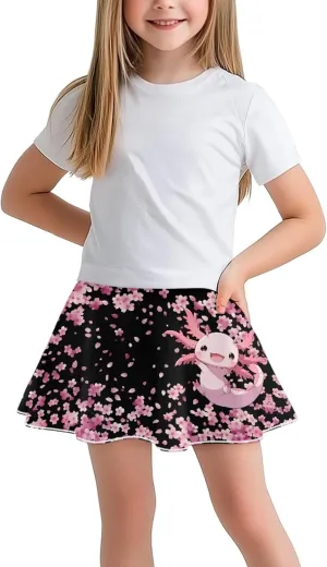 Athletic Skort with Pocket for Girls 5-14 Lightweight Breathable Flowy Skirt Built in Shorts