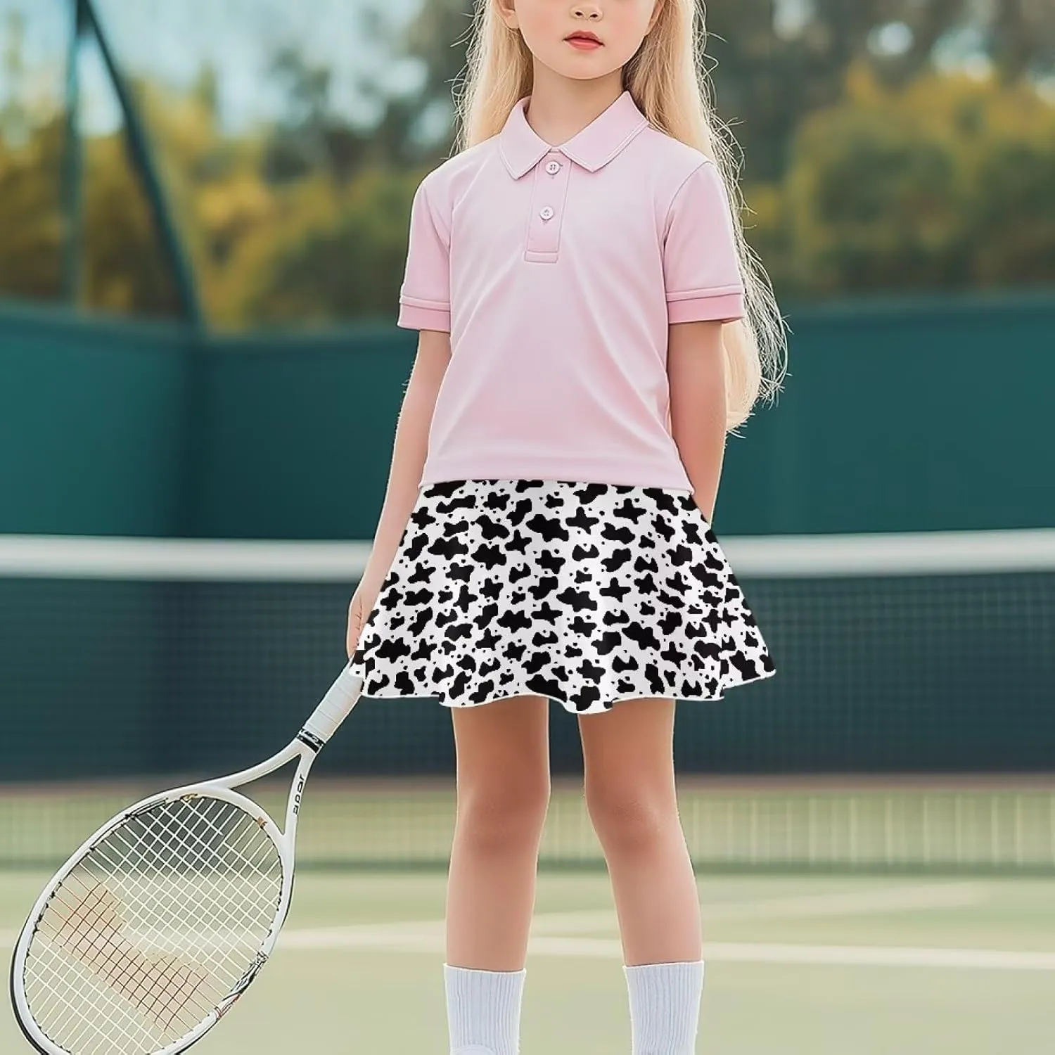 Athletic Skort with Pocket for Girls 5-14 Lightweight Breathable Flowy Skirt Built in Shorts