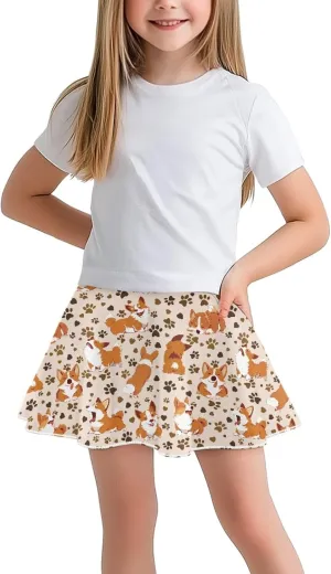 Athletic Skort with Pocket for Girls 5-14 Lightweight Breathable Flowy Skirt Built in Shorts