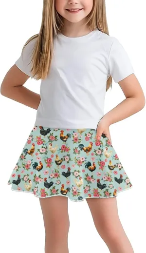 Athletic Skort with Pocket for Girls 5-14 Lightweight Breathable Flowy Skirt Built in Shorts