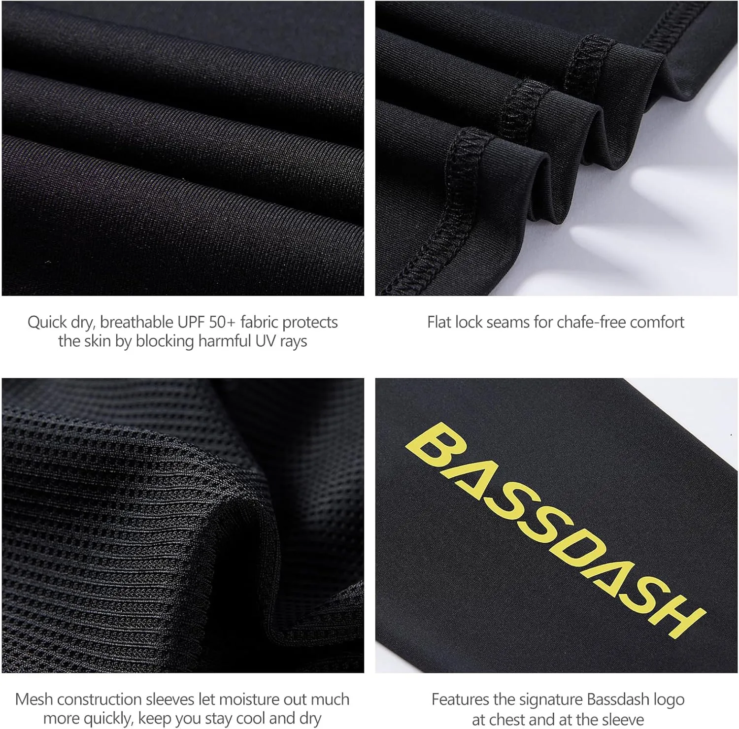 BASSDASH Mens UPF 50  Drawstring Fishing Hoodie Shirts UV Sun Protection Long Sleeve Outdoor Hiking Hooded T-Shirts FS33M