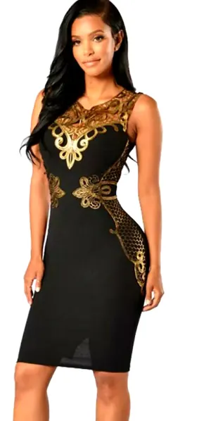 Belgian Geometric Plus Size Dress