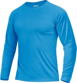Boladeci Men's UPF 50  Sun Protection UV SPF Shirts Long Sleeve Lightweight Quick Dry Swim T-Shirts Rash Guard