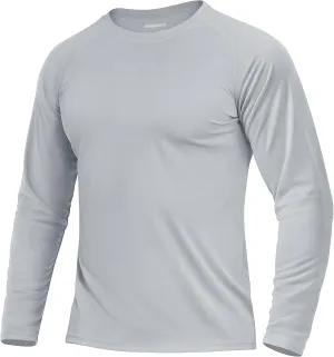 Boladeci Men's UPF 50  Sun Protection UV SPF Shirts Long Sleeve Lightweight Quick Dry Swim T-Shirts Rash Guard