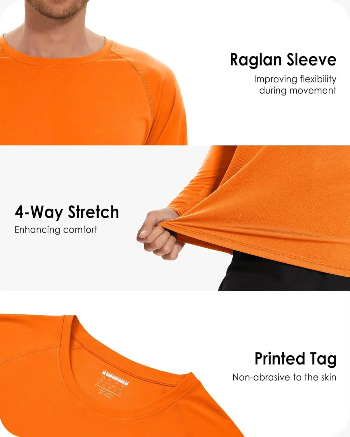 Boladeci Men's UPF 50  Sun Protection UV SPF Shirts Long Sleeve Lightweight Quick Dry Swim T-Shirts Rash Guard