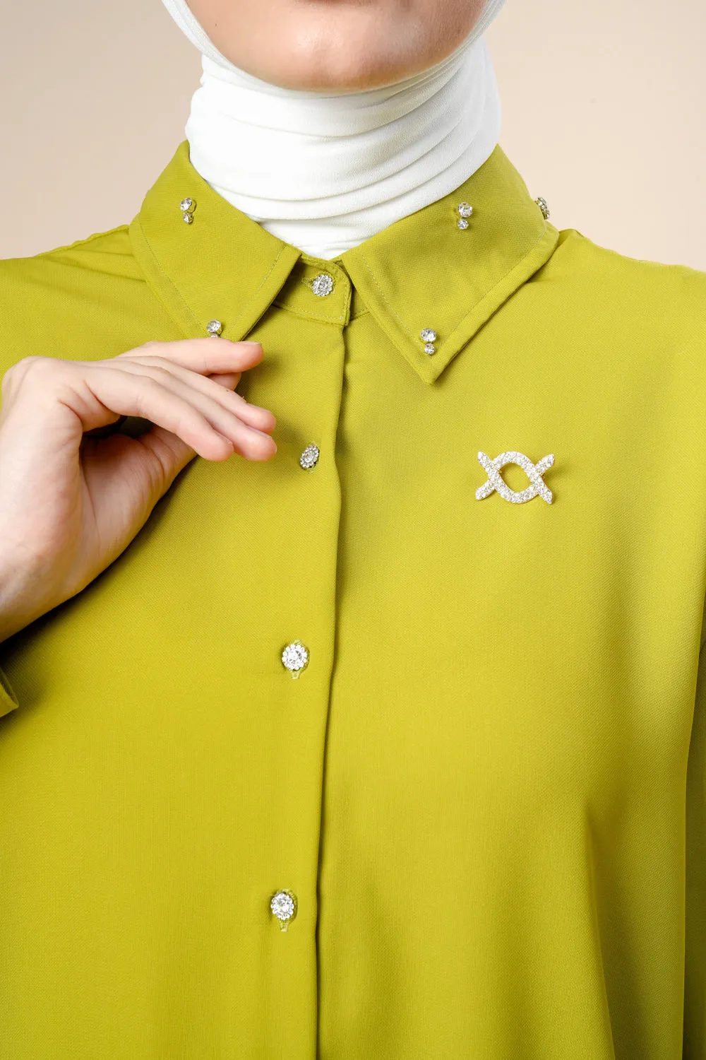 Electra Blouse Chartreuse