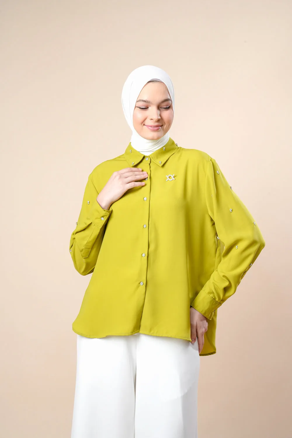 Electra Blouse Chartreuse