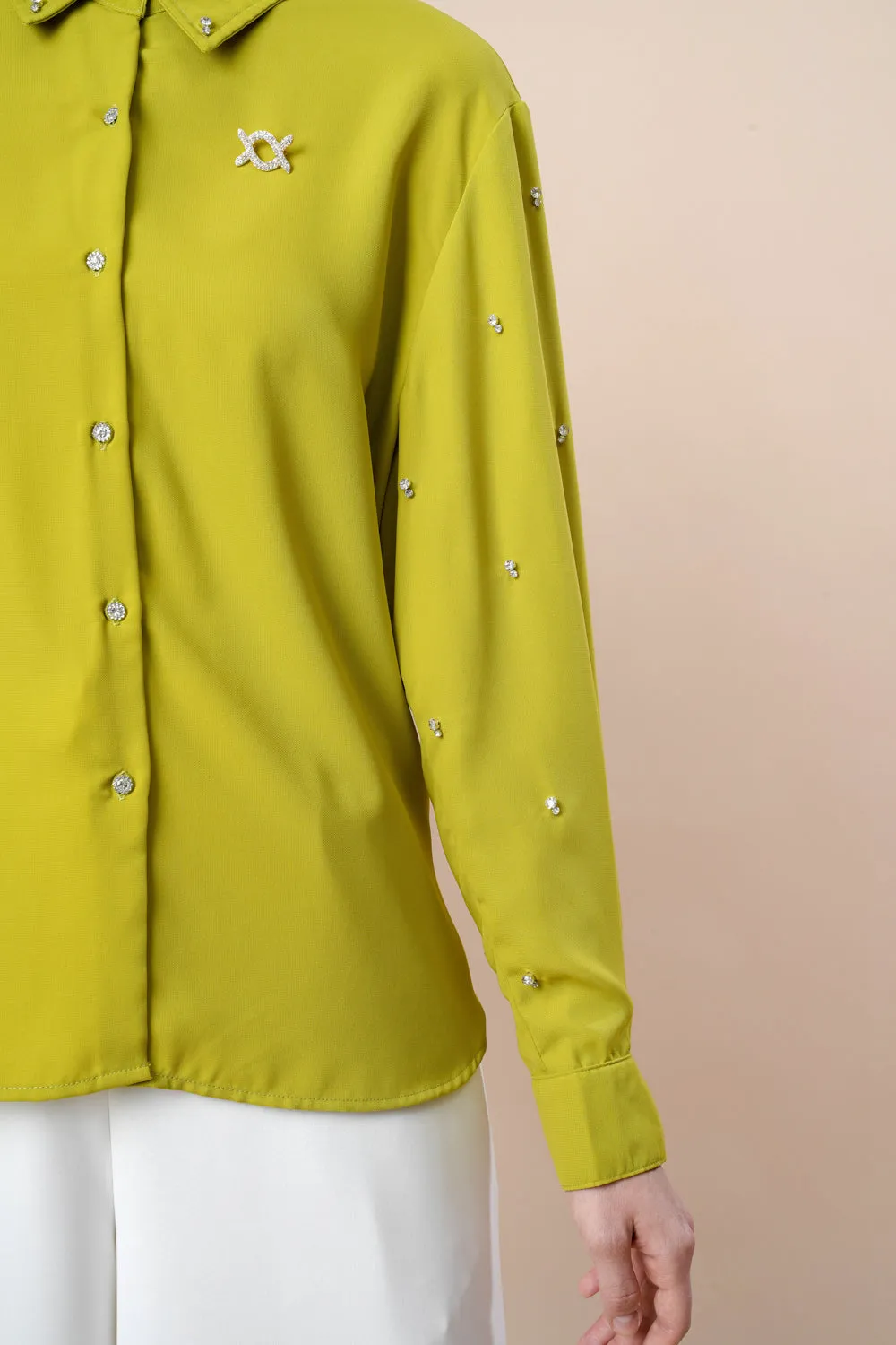 Electra Blouse Chartreuse