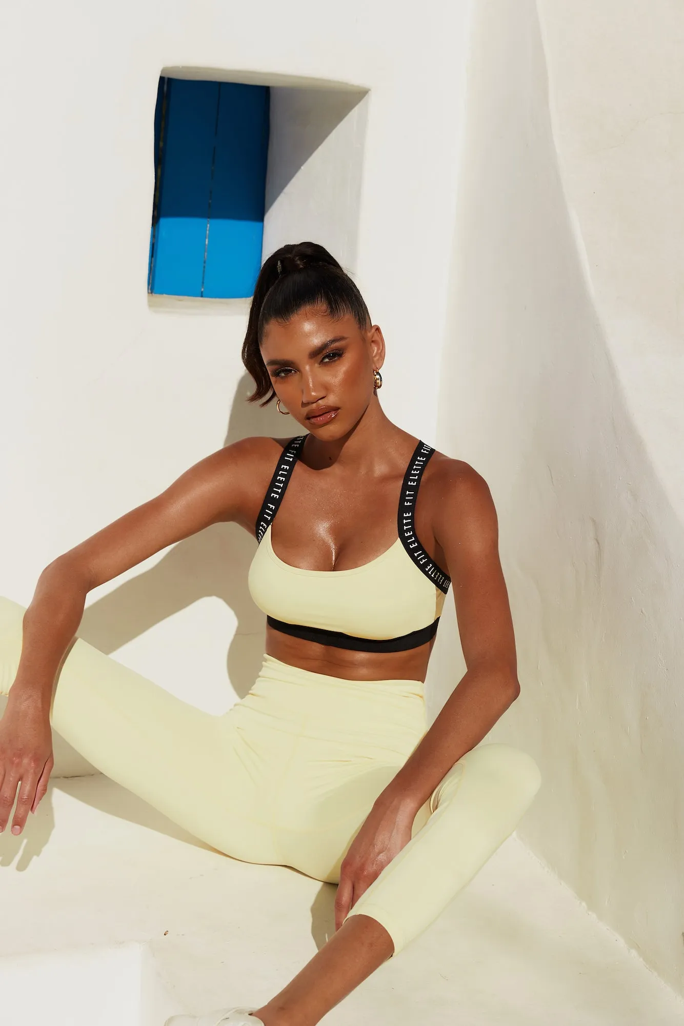 ELETTE FIT Coastal Cool Down Leggings Yellow