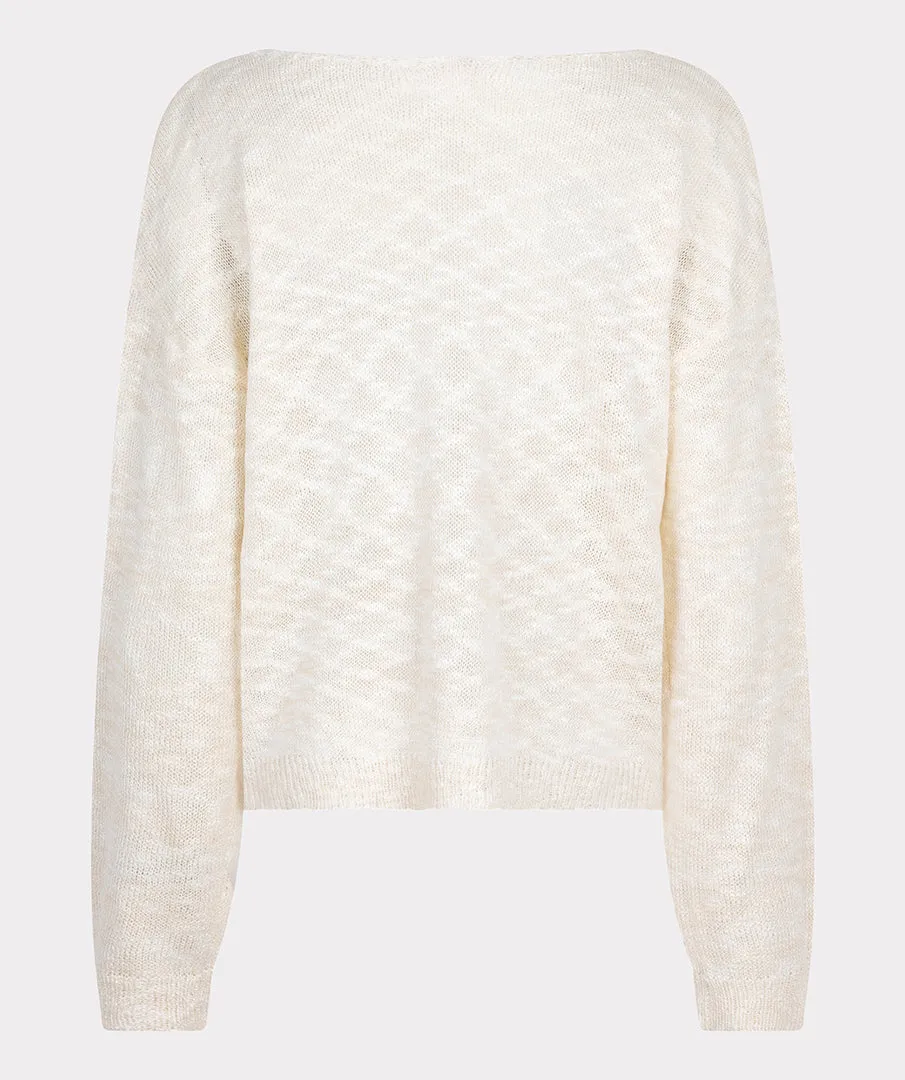Esqualo V Neck Champagne Sweater
