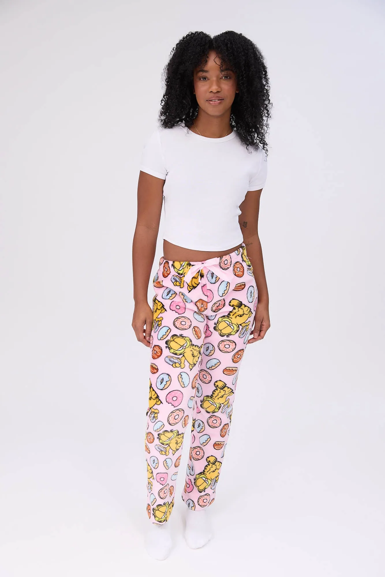 Garfield Printed Plush Pajama Pants