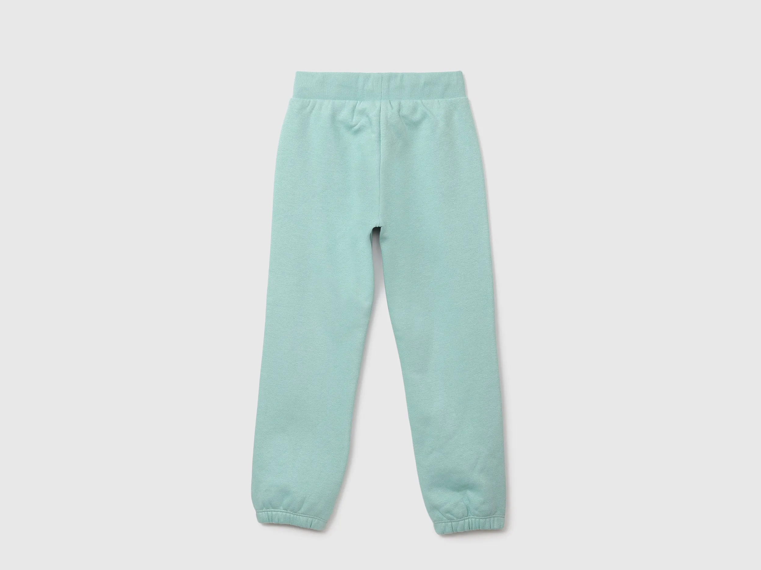 Girls Green Knitted Logo Joggers