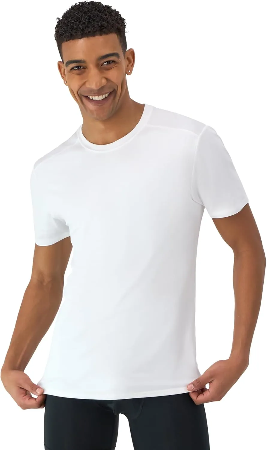 Hanes Men's Moves Breathable Mesh Back T-Shirt, X-Temp Moisture-Wicking Tee, White or Black/Grey, 3-Pack