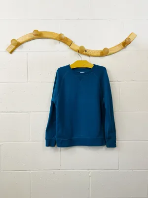 hanna andersson Teal Basic Sweatshirt, 6-7 years