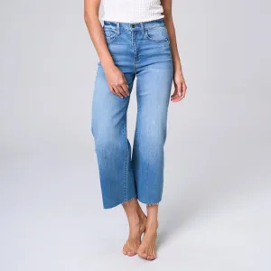 High Rise Wide Leg Cropped Jeans