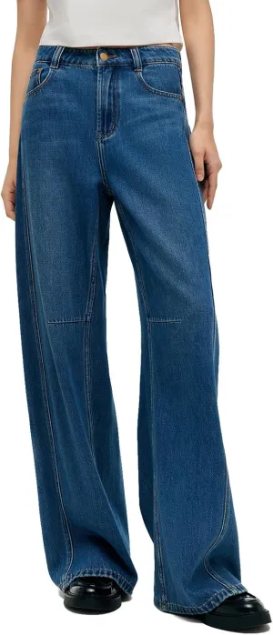 High Waisted Pants for Women Trendy Wide Leg Boyfriends Baggy Jeans y2k with Pockets