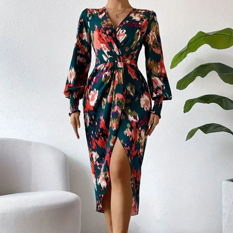 Long Sleeve Elegant Slim Sheath Dress