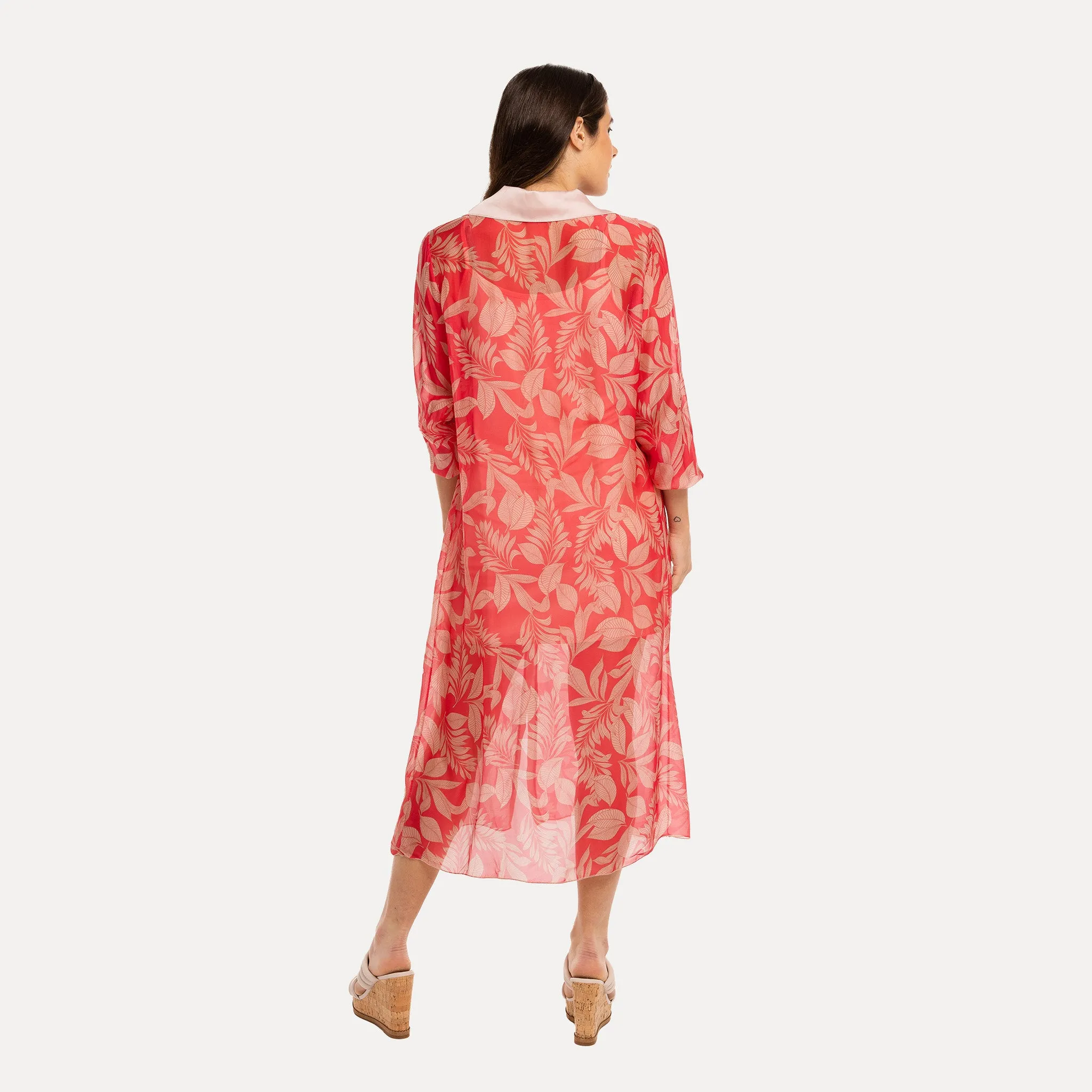 M Made in Italy  Women's Woven and Knitted Long Sleeve Dress