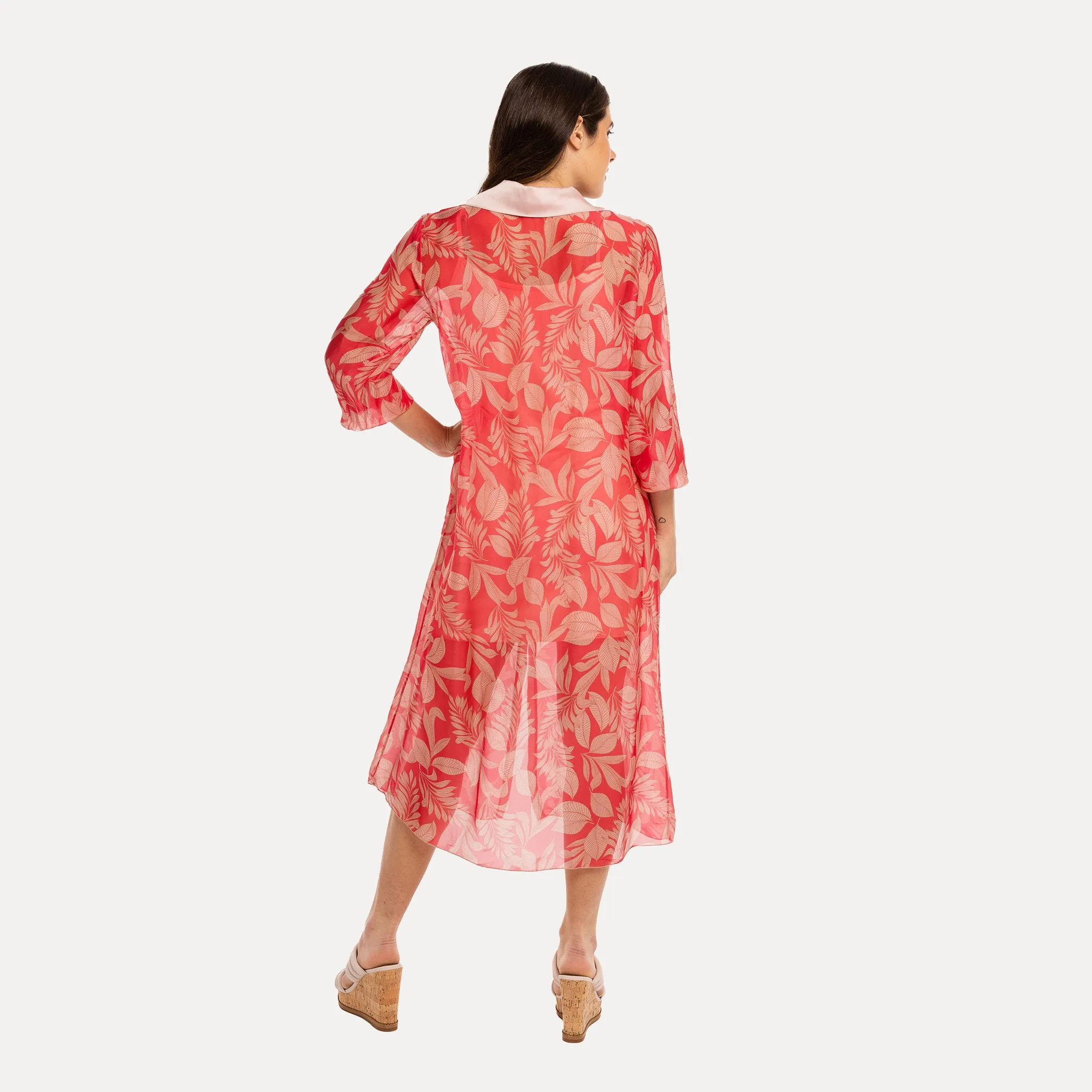 M Made in Italy  Women's Woven and Knitted Long Sleeve Dress