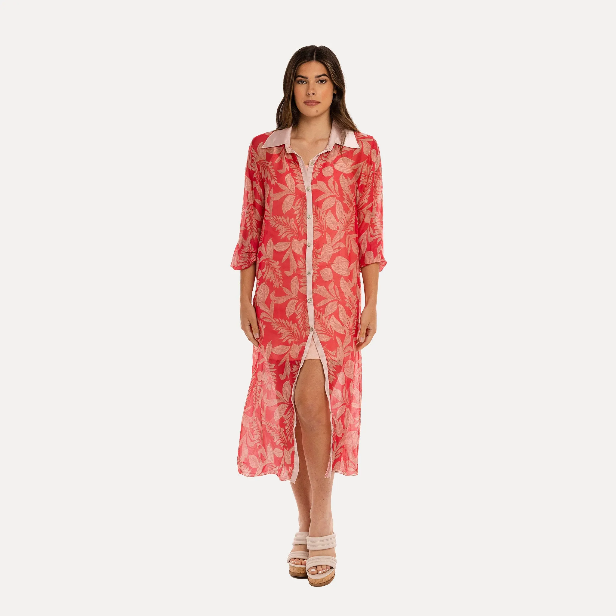 M Made in Italy  Women's Woven and Knitted Long Sleeve Dress