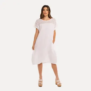 M Made in Italy  Women's Woven and Knitted Short Sleeve Dress