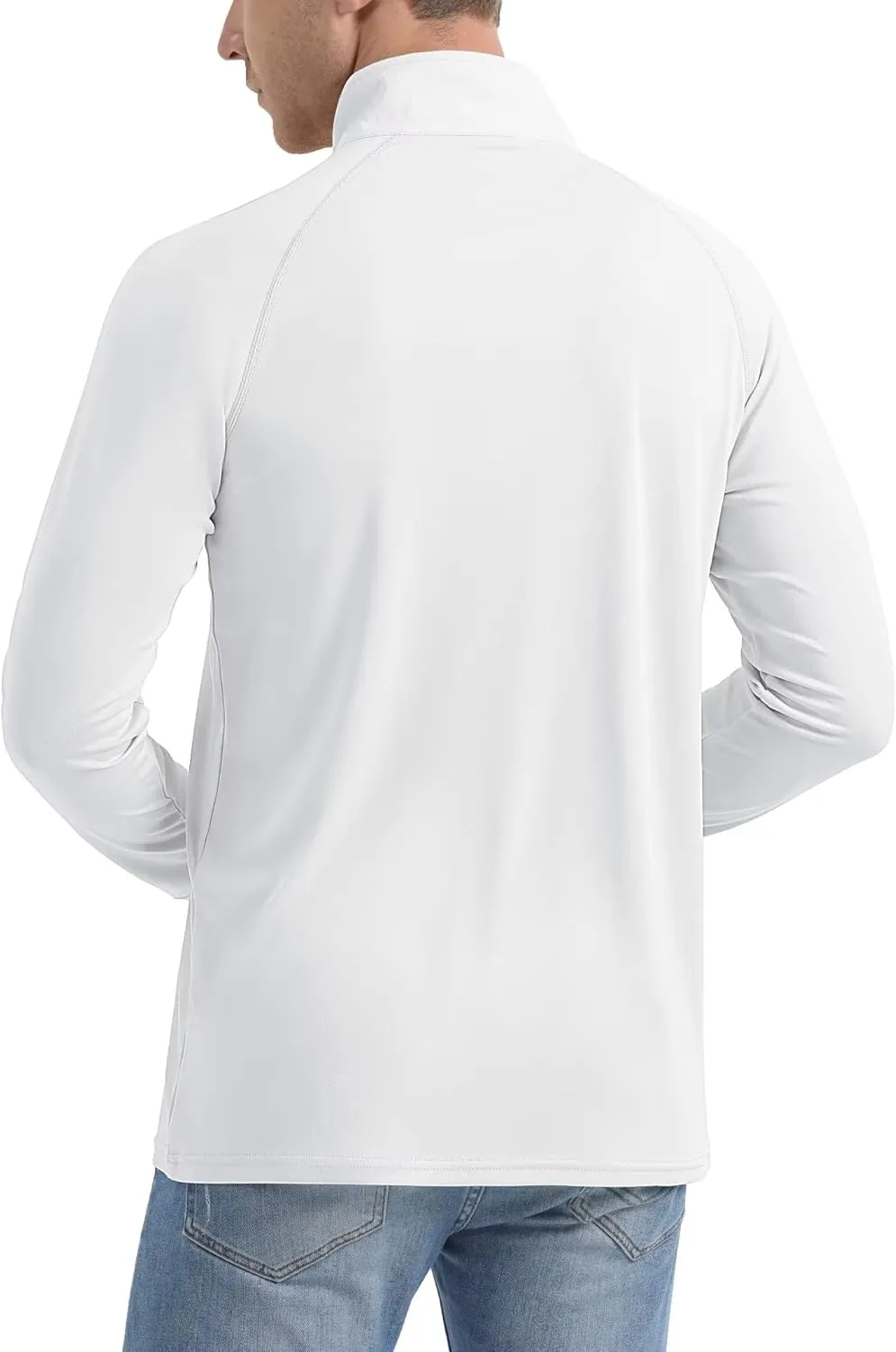 MAGCOMSEN Men's Long Sleeve Sun Shirts UPF 50  Tees 1/4 Zip Up Fishing Running Rash Guard T-Shirts Outdoor Shirt