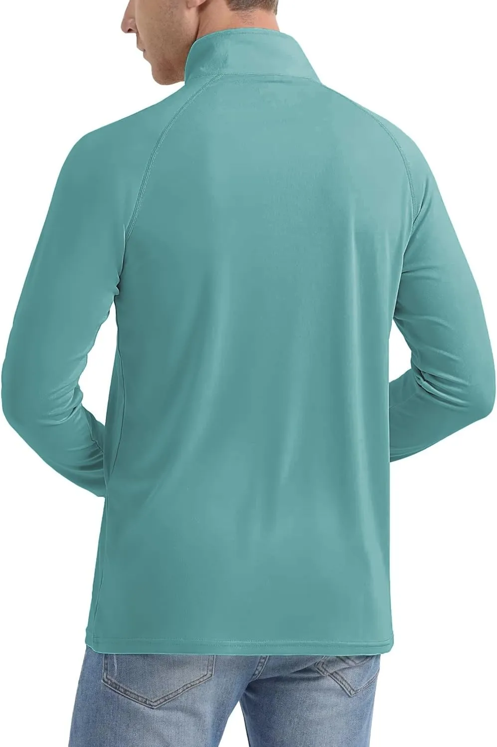 MAGCOMSEN Men's Long Sleeve Sun Shirts UPF 50  Tees 1/4 Zip Up Fishing Running Rash Guard T-Shirts Outdoor Shirt