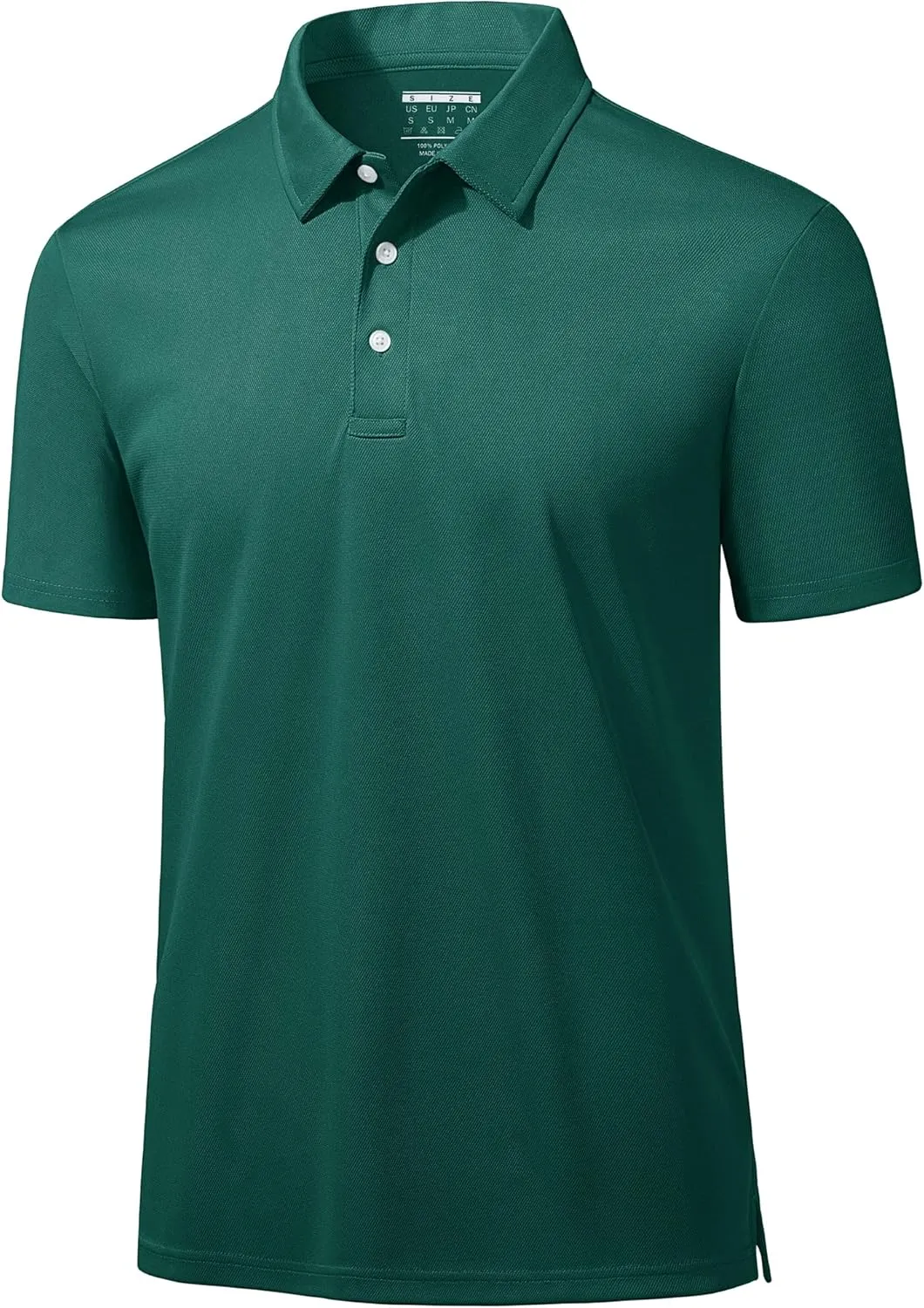 MAGCOMSEN Men's Polo Shirts 3 Buttons Casual Work T Shirts Quick Dry Short Sleeve Golf Shirt Pique Jersey Outdoor Performance