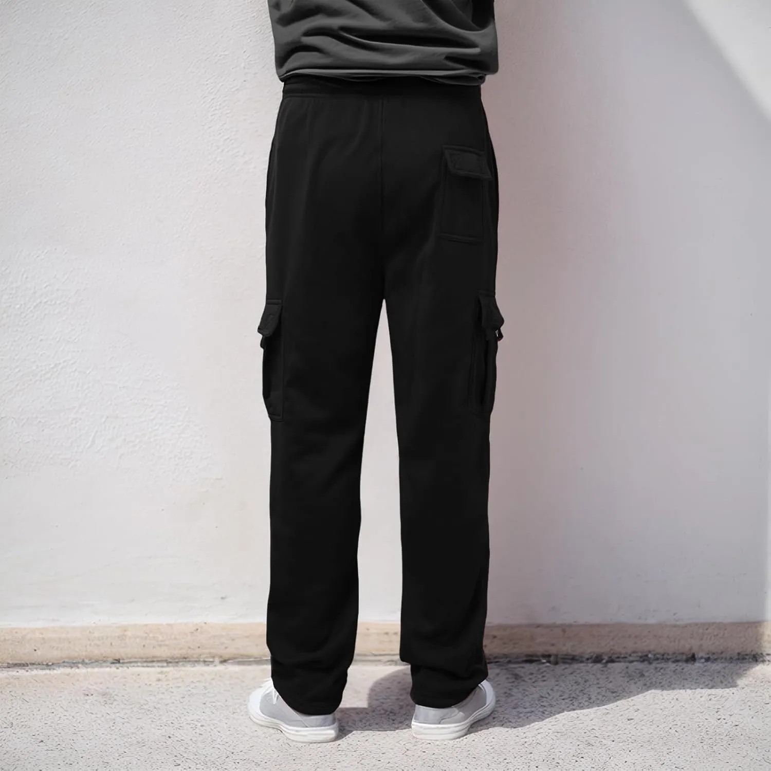 Mens Casual Cotton Sweatpants Breathable Comfy Joggers Workout Sport Pants Hiking Hunting Work Trousers