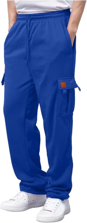 Mens Casual Cotton Sweatpants Breathable Comfy Joggers Workout Sport Pants Hiking Hunting Work Trousers