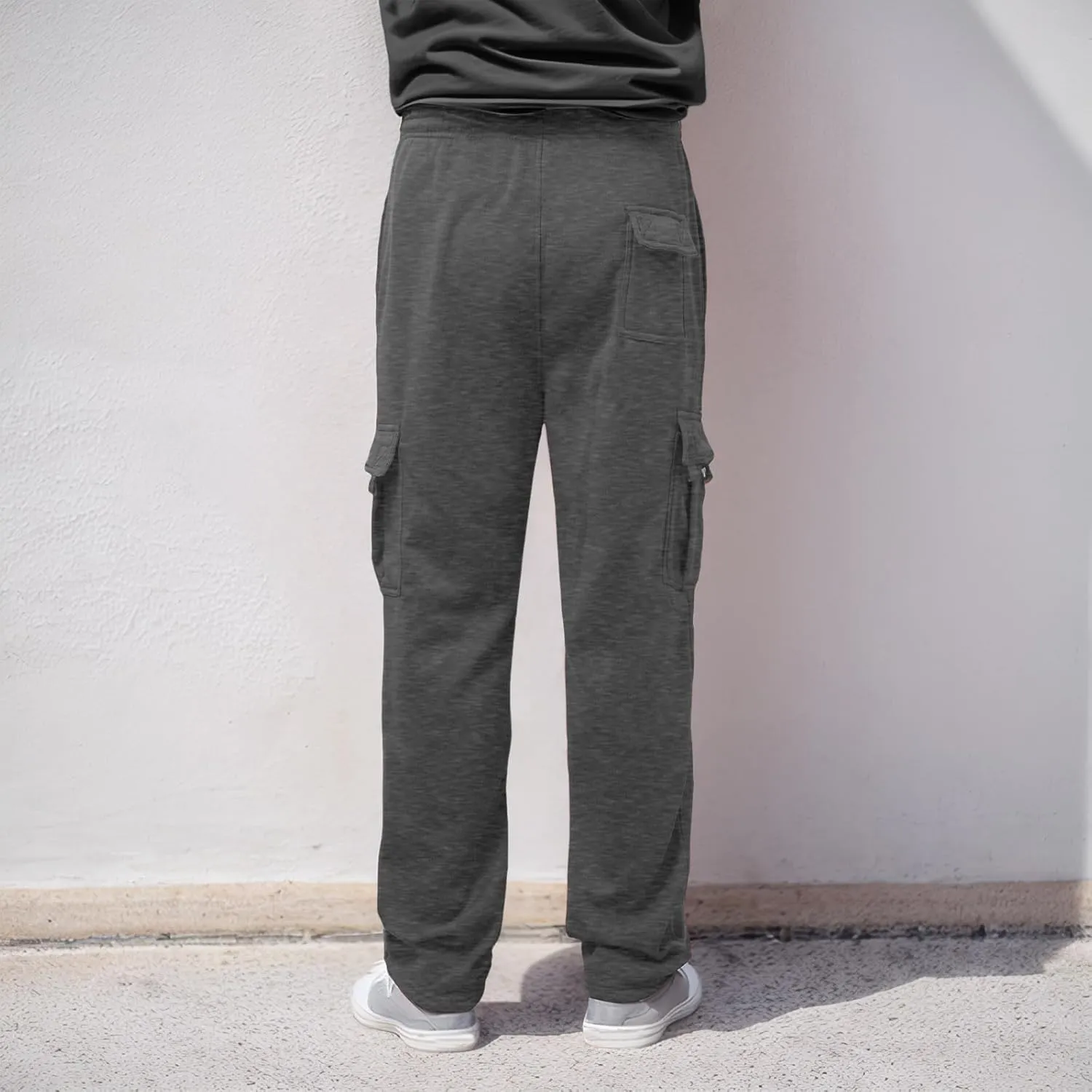 Mens Casual Cotton Sweatpants Breathable Comfy Joggers Workout Sport Pants Hiking Hunting Work Trousers