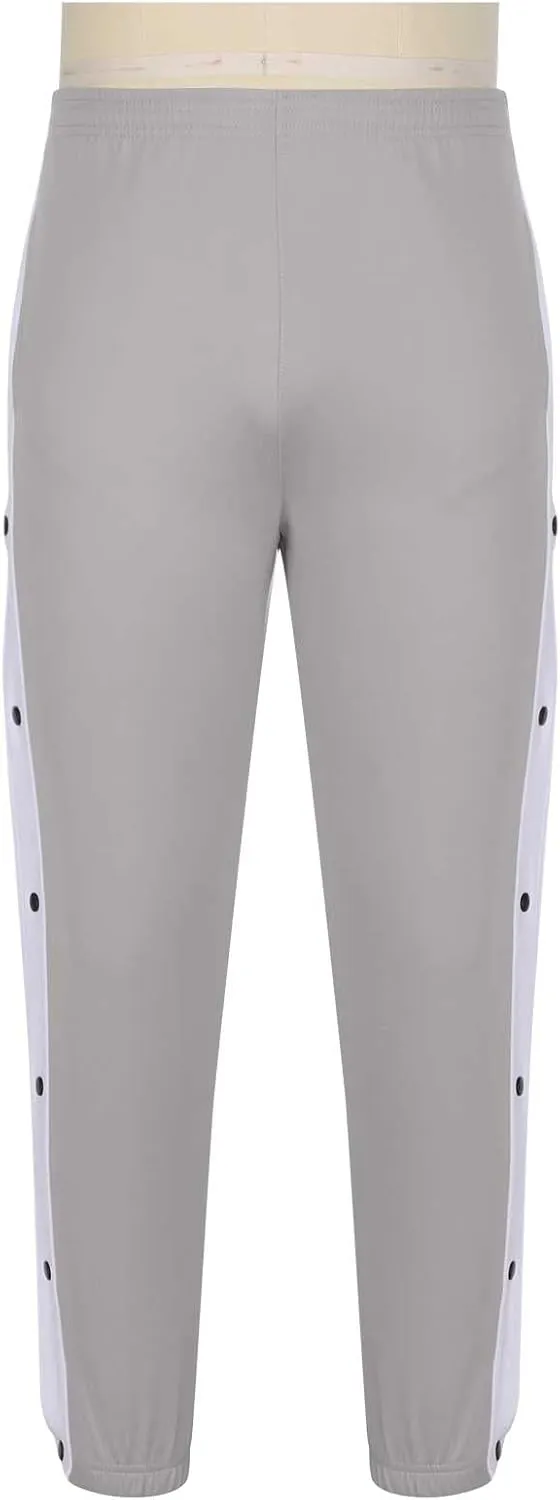 Mens Trendy Casual Pants Classic Color Block Button Breathable Sweatpants Outdoor Athletic Tapered Pants with Pockets
