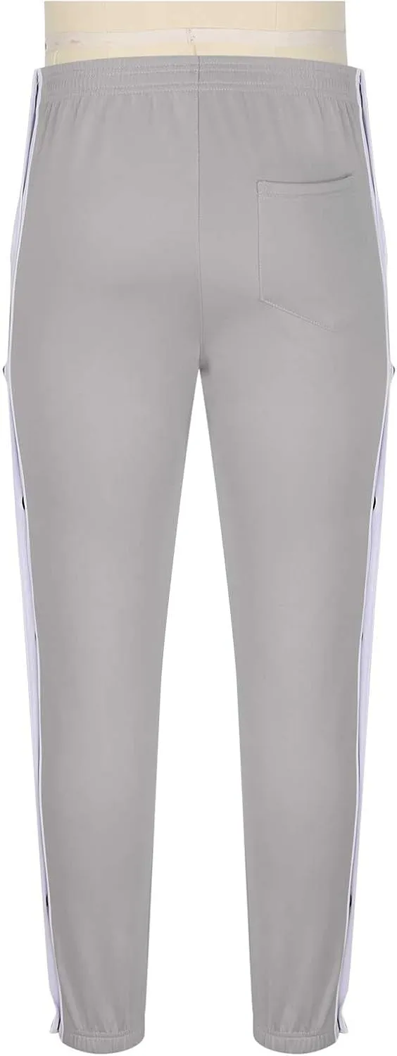 Mens Trendy Casual Pants Classic Color Block Button Breathable Sweatpants Outdoor Athletic Tapered Pants with Pockets