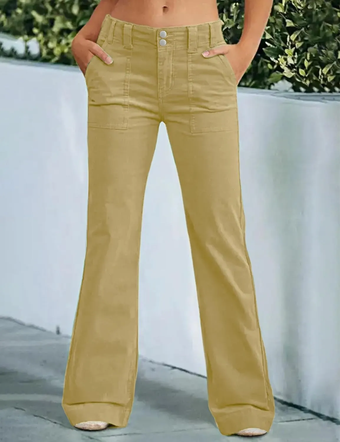 Mid Rise Jeans for Women Wid Leg Straight Leg Flare Pants Trendy