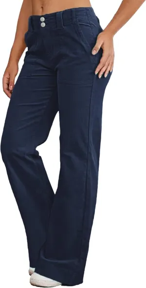Mid Rise Jeans for Women Wid Leg Straight Leg Flare Pants Trendy