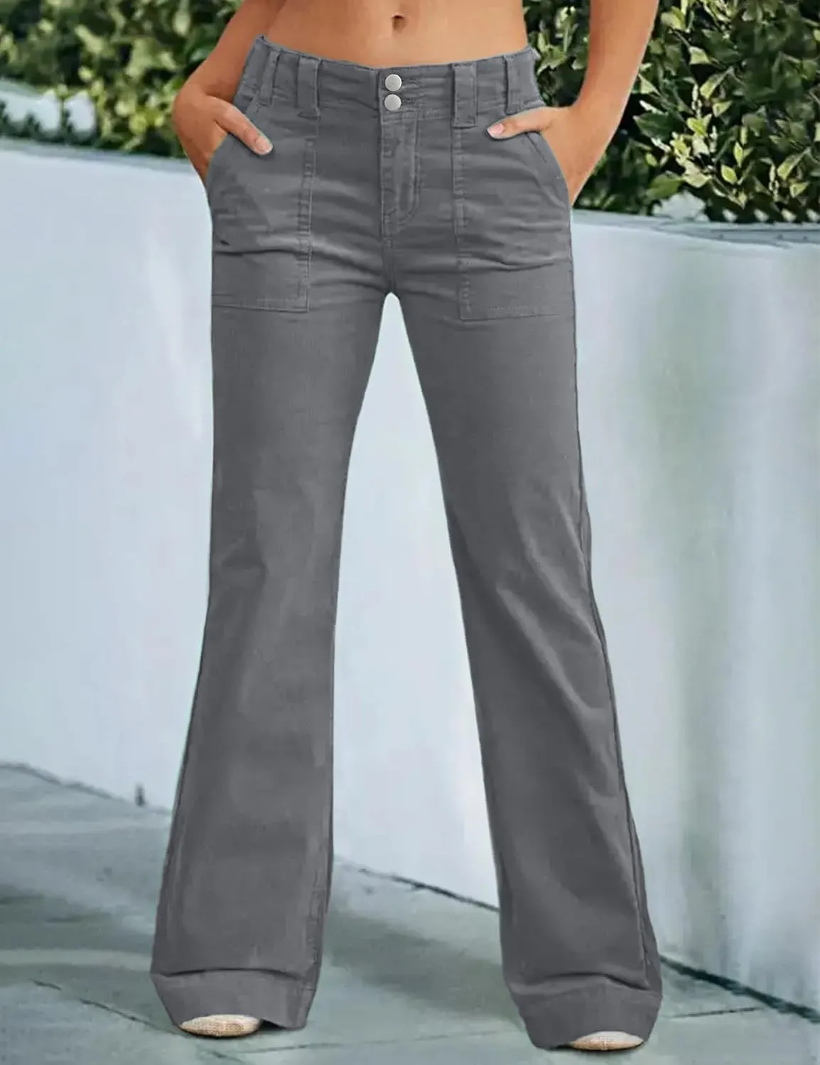 Mid Rise Jeans for Women Wid Leg Straight Leg Flare Pants Trendy