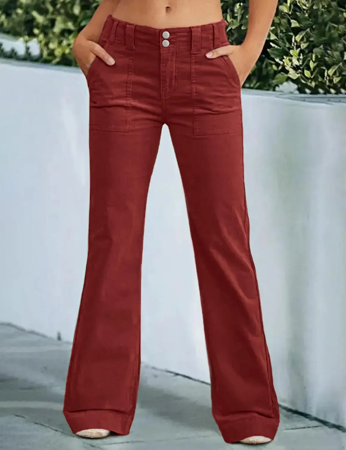 Mid Rise Jeans for Women Wid Leg Straight Leg Flare Pants Trendy