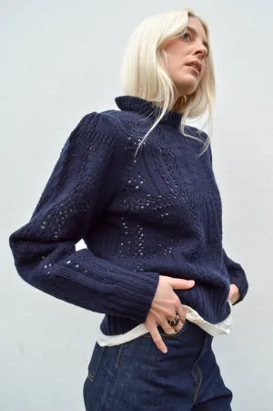 Nu Notes Virginia Navy Crewneck Jumper