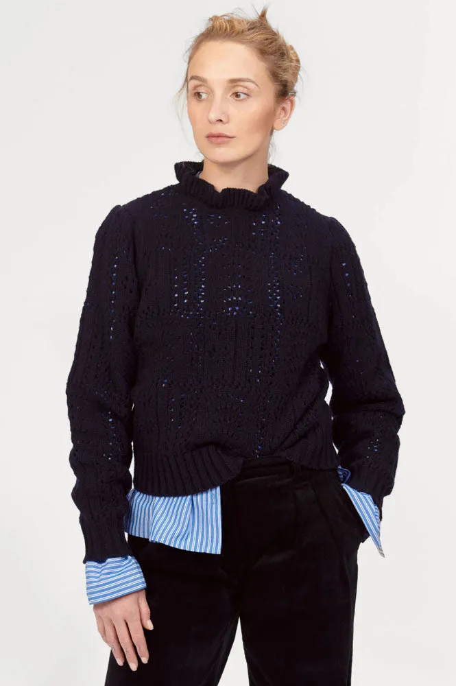 Nu Notes Virginia Navy Crewneck Jumper