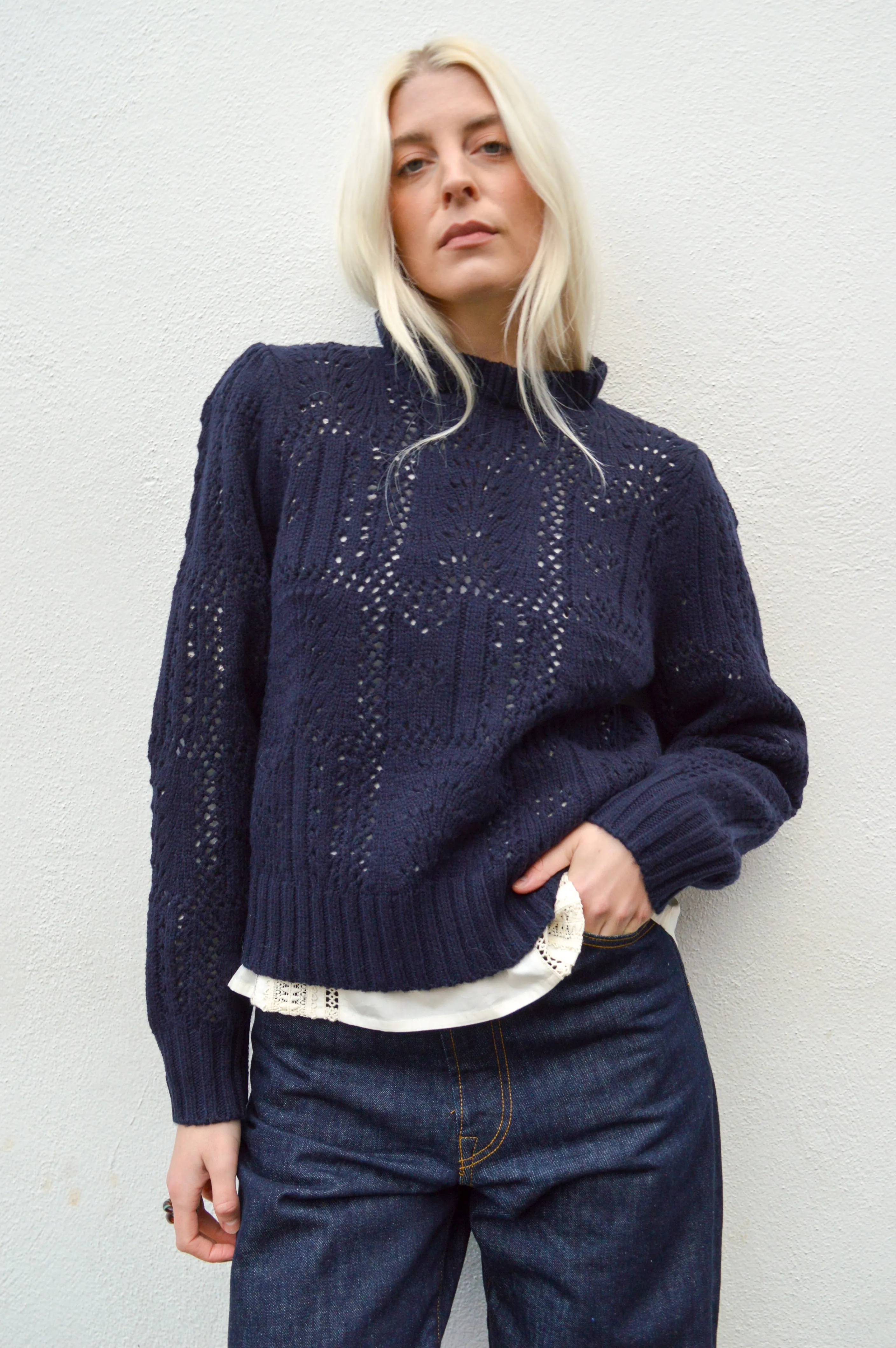 Nu Notes Virginia Navy Crewneck Jumper