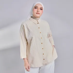 Oversize Blouse - Yellow Stripe