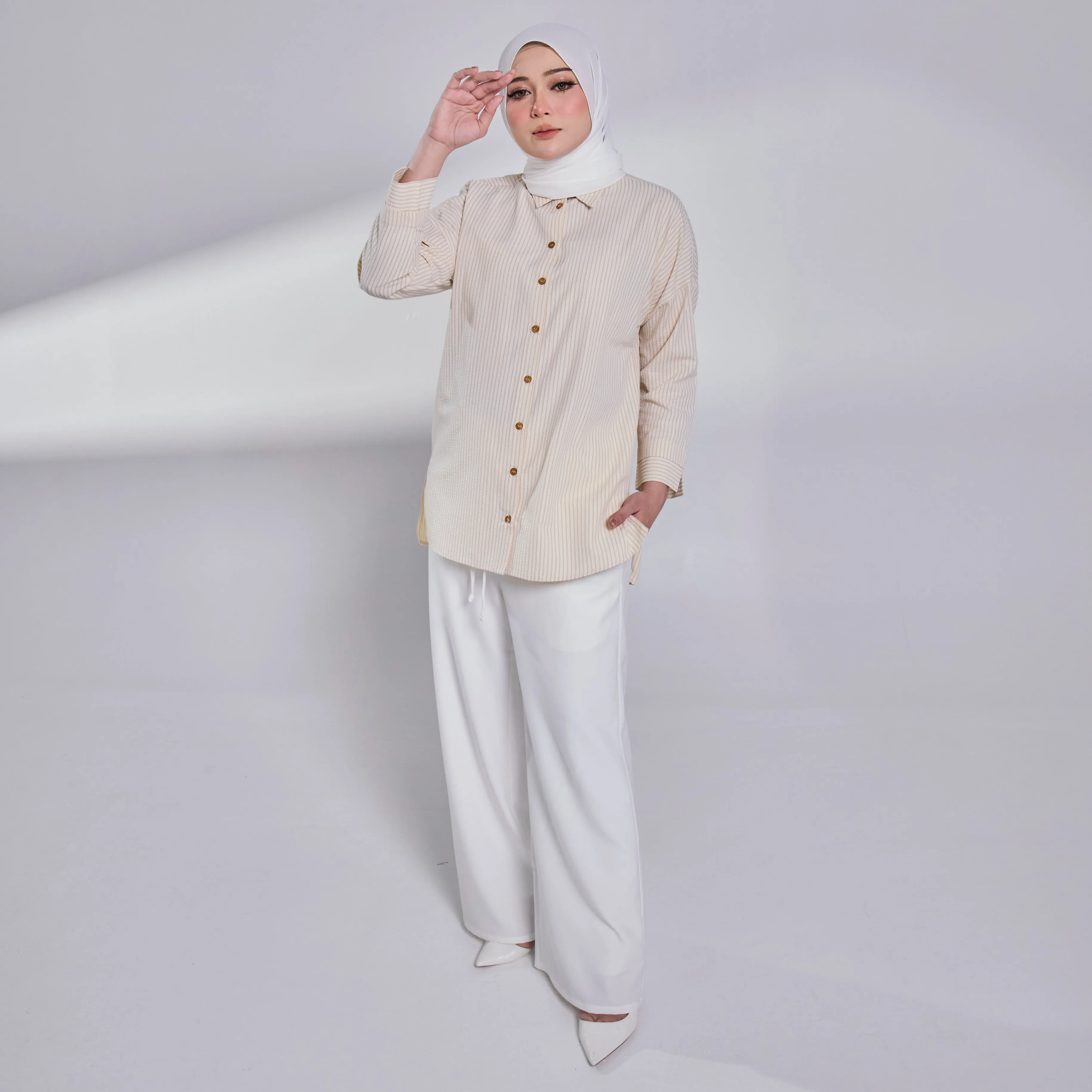 Oversize Blouse - Yellow Stripe