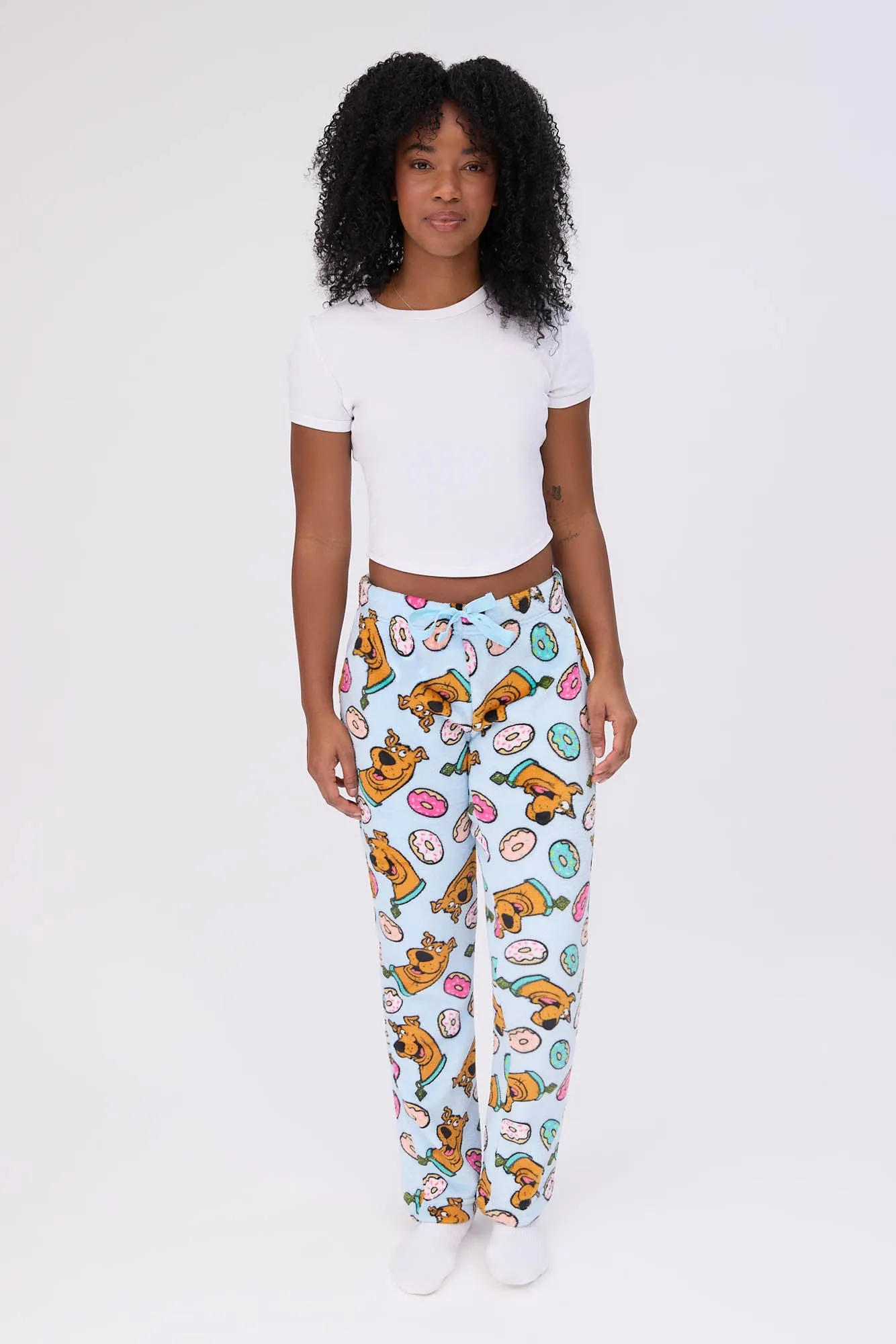 Scooby-Doo Printed Plush Pajama Pants