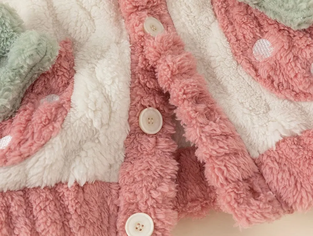 Strawberry Winter Plush Loungewear Set