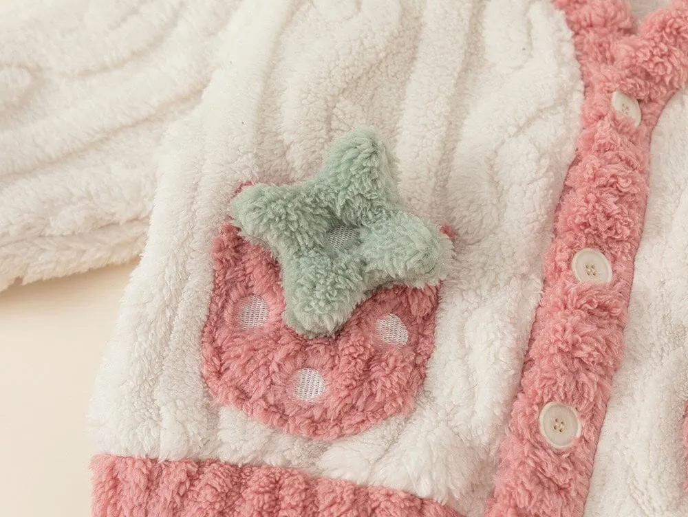 Strawberry Winter Plush Loungewear Set